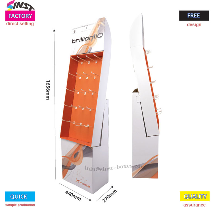 Полица за прикажување од картон со кука за глушец